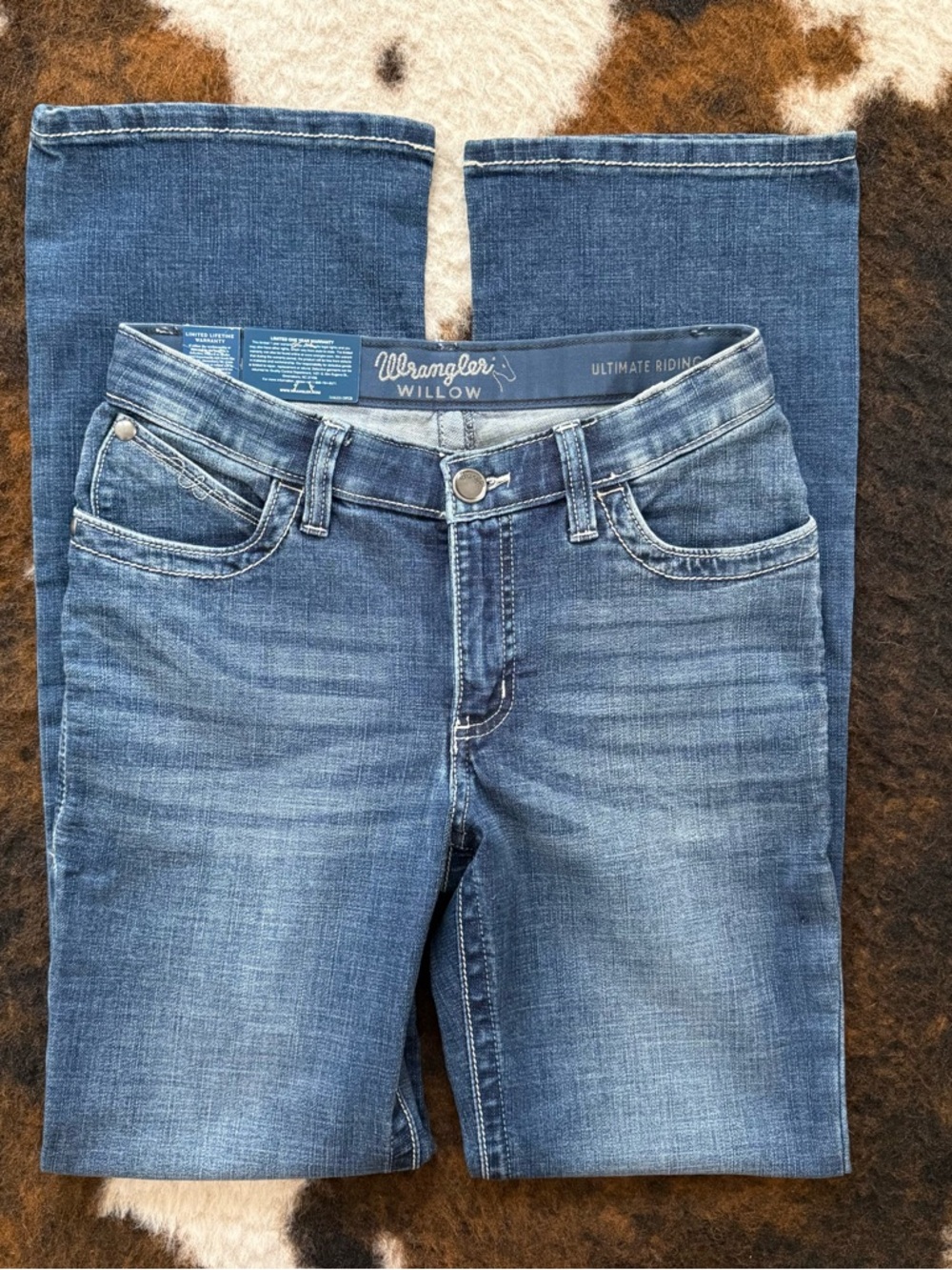 Wrangler Willow Boot Cut Jeans in Medium Blue Wash